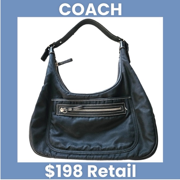 Coach Black Nylon Boho Bag with Leather Trim M32-4448 EUC Y2K - Picture 15 of 15